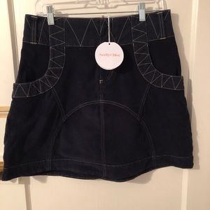 SeeByChloe Navy A-Line Mini Skirt